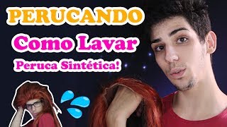 Como Lavar Peruca Sintética  PERUCANDO  Luna Scarlett [upl. by Chester]