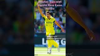 Mitchell starc with Kieron Pollard and Harshit Rana 😁😁 muhiphop rap song viralvideo subscribe [upl. by Tannen991]