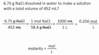 Molarity  Chemistry Tutorial [upl. by Elamef]