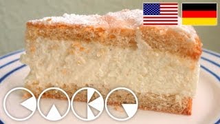 KÄSESAHNETORTE REZEPT  CHEESE CREAM CAKE Recipe [upl. by Yllet]