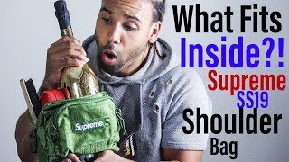 WHAT FITS INSIDE SUPREME SS19 SHOULDER BAG [upl. by Helfand]