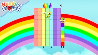 Colourful Counting Over the Rainbow 🌈🔢  40 min Compilation  Learn to Count  Numberblocks [upl. by Lezah574]