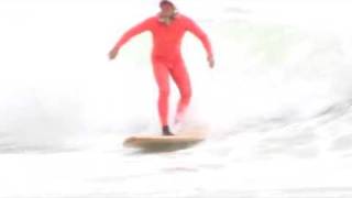 Groovy pt7 Earl wooden longboard surfing at Mount Maunganui New Zealand [upl. by Eecyak]