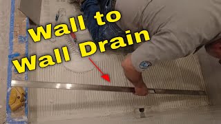 Wall To Wall Linear drain How To Schulter Vario variable length linear drain [upl. by Notsnarc282]