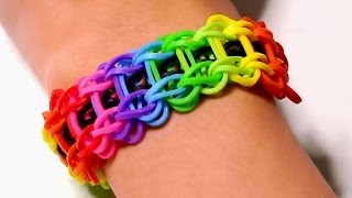 Rainbow loom Nederlands  Ladder armband  Loom bands rainbow loom nederlands tutorial how to [upl. by Reeves]