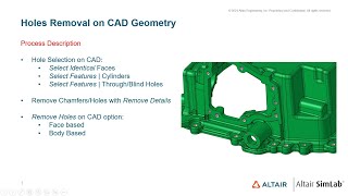 SimLab  Remove Holes on CAD [upl. by Anecuza]