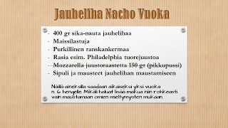 Kiehuvan Kattilan Keittiö jakso 3 Nacho jauheliha vuoka [upl. by Adnarrim157]