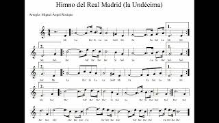 Himno del Real Madrid la Undécima para flauta [upl. by Ahse]