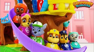 Best Learning Video For Toddlers Paw Patrol Train and Weeble Treehouse Playset [upl. by Oiraved]