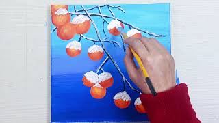 Day 17 How to Capture the Good Fortune of Persimmons with a Paintbrush [upl. by Raval603]