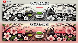 quotCherry Blossom Tea Set From Sketch to Vibrant Artquot [upl. by Aiak]