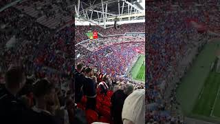 Crystal Palace Ultras  Holmesdale Fanatics  Wembley 17th April 2022 ❤💙 [upl. by Yarled]