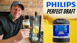 Perfect Draft Bud Light 35 Lager Review amp keg change on Philips Perfectdraft machine [upl. by Lenci555]