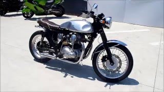 KAWASAKI W650 EJ650A 2003 カフェレーサー ナイトロヘッズ スリップオンシガーマフラー NITROHEADS SlipOn Muffler [upl. by Keisling]