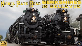 Nickel Plate Road Berkshires In Bellevue NKP 765 amp 757 ReunionWhistle Battle of the Berks [upl. by Pasol]