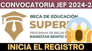 INICIA el Registro para la Beca Jóvenes Escribiendo el Futuro 20242 Apoyo de 11200 [upl. by Ruthven]