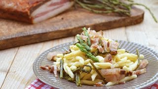 Pasta con asparagi e pancetta  Ricette che Passione [upl. by Oznofla309]