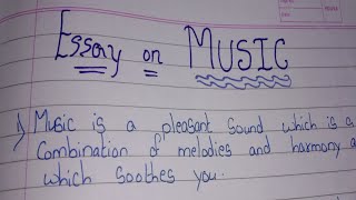 Essay on Music in english  10 lines on music [upl. by Ylrak]