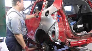 Autobody repair The rear fender replacement Ремонт кузова Замена заднего крыла [upl. by Onileva]