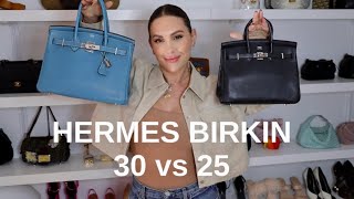 HERMES BIRKIN 25 vs 30 with mod shots  MELISSA SOLDERA [upl. by Fording768]