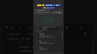 Center div in css webdevelopment shorts website [upl. by Ikuy]