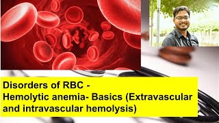 Hemolytic anemia Basics Extravascular and Intravascular hemolysis [upl. by Oine]