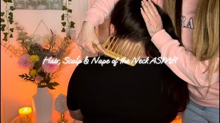 ASMR Real Person Hair Scalp amp Nape Triggers  Tangle Teaser Brush Long Tooth Comb Head Massager [upl. by Anelem]