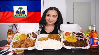 HAITIAN FOOD MUKBANG GRIOT HAITIAN RICE FRIED PLANTAIN  Eating Show  KissedByKen [upl. by Elamef132]