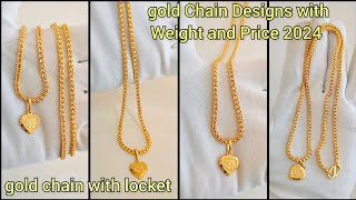 gold chain designs for men with weight and price 202425 grm gold Chain design with locket [upl. by Graniah]