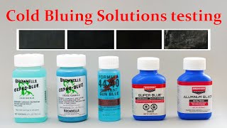 Cold Bluing Solutions Test Super Blue OxphoBlue Formula 4440 OxphoBlue Crème Aluminum Black [upl. by Norrabal]