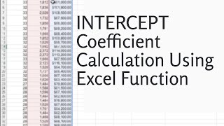 INTERCEPT Coefficient Calculation Using Excel Function [upl. by Anora]