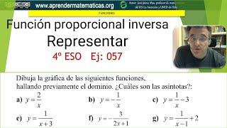 Representar hipérbolas 4 ESO 07 057 José Jaime Mas [upl. by Whitehurst]