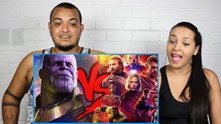 REAGINDO A Vingadores VS Thanos  Duelo de Titãs ESPECIAL VINGADORES GUERRA INFINITA [upl. by Hgielyk]