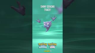 Shiny Gengar via Trade Shorts [upl. by Ahsoyem]