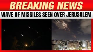 LIVE Jerusalem skyline as Iran fires missiles at Israel [upl. by Mcnamara]