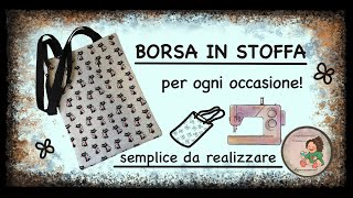 Borsa artigianale in stoffa per ogni occasione in cotone fantasia Tote bag [upl. by Ahsela]