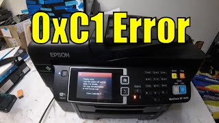 Epson WF 3640 WF 3620 0xC1 Error Fix [upl. by Bordiuk]