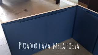 Como fazer porta com puxador cava em MDF [upl. by Ynatsed]