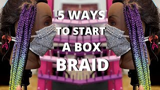 5 Ways to Start a Box Braid [upl. by Anirahs417]