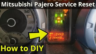 Mitsubishi Pajero  Service Spanner Warning Light Reset  How To DIY [upl. by Aieken]