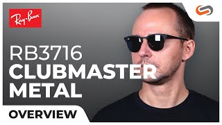 RayBan RB3716 Clubmaster Metal Overview  SportRx [upl. by Gibbs]