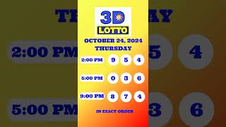 Philippine Lotto Result Today 9pm October 24 2024 Thursday Philippine Lotto Result TodayManalo [upl. by Irtimd975]