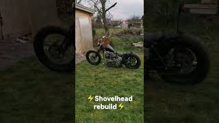 ⚡Harley Davidson Shovelhead rebuild first ride out⚡shovelhead kickstart rebuild harley [upl. by Eniowtna]