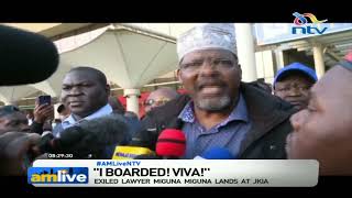 Miguna Miguna speaks after landing at JKIA [upl. by Thia]