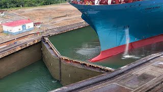 The Genius Technologies Behind Panama Canal Locks Moving World Largest Ships [upl. by Kcirrag231]