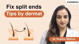 Heres what you can do for split ends  Senior dermatologist  Cureskin [upl. by Halimak72]