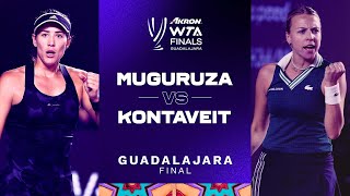 Garbiñe Muguruza vs Anett Kontaveit  2021 WTA Finals Final  WTA Match Highlights [upl. by Art652]