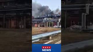 Catastrophic fire at the electrical insulation plant near Moscow news catastrophic moscow [upl. by Nnuahs]