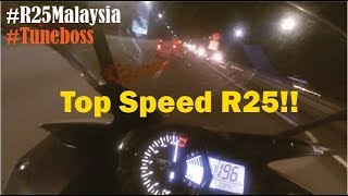 Yamaha R25 Top Speed 196KMH  Tuneboss ECU Attached [upl. by Geminian186]