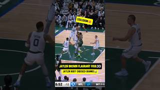 Jaylen Brown collided with Giannis👀 [upl. by Nyrol555]